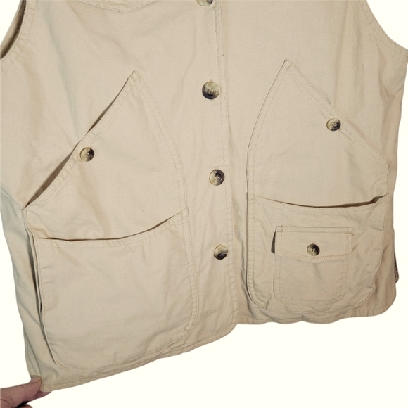 Trail Designs tan cotton hiking fishing hunting cargo vest Size Large - Picture 2 of 7
